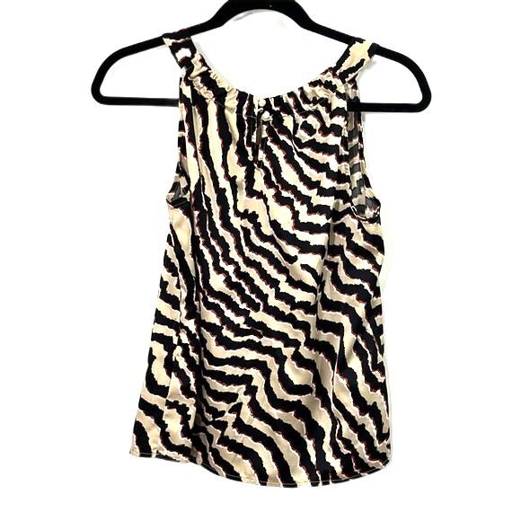 212 Collection Animal Print Tank Top Cream Black Size Small - Picture 5 of 12